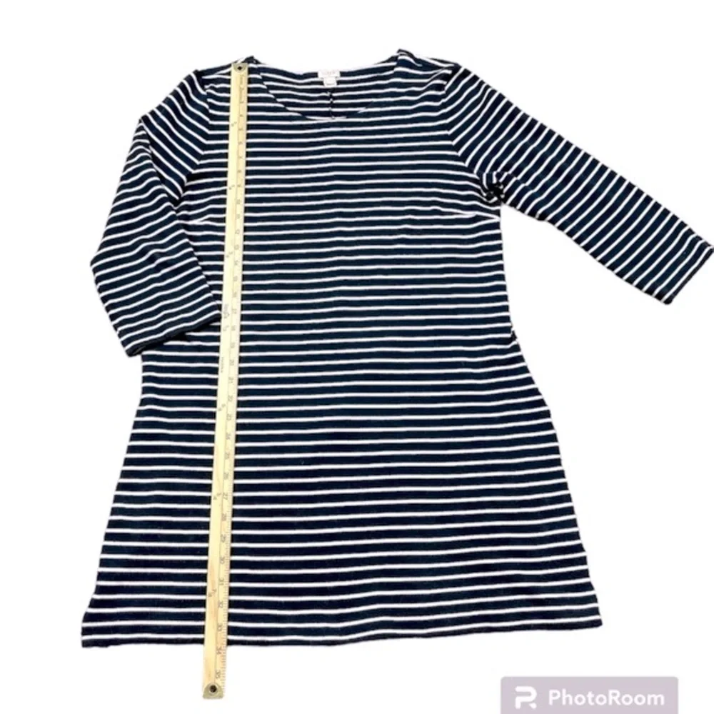 J. Crew Women’s Classic Nautical Striped Cotton Fit & Flare Dress Size Large